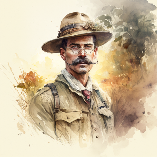 Explorateur à moustache - Les Comptoirs Imaginaires