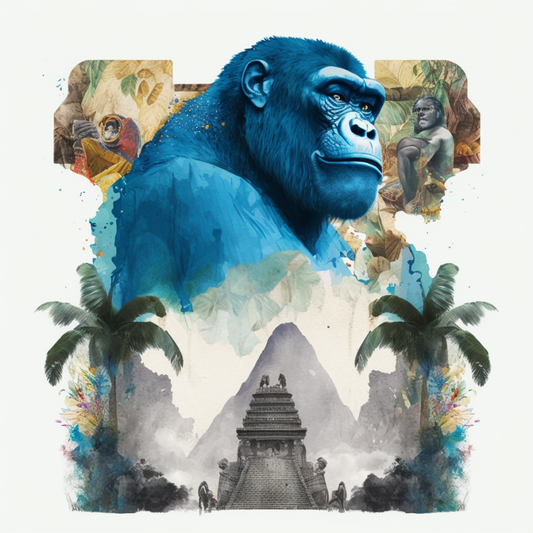Singe bleu sur colline - Les Comptoirs Imaginaires